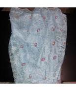 NWT Unbranded Shimmering Clear Sequin Baby Blue Scarf W/ Fringe - €4,29 EUR