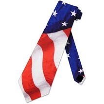 Flag tie Stars Stripes Patriotic Men&#39;s Neck Tie by Three Rooker - £14.16 GBP