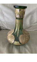 Antique Vase 11” Green & Golden Toned - $124.99