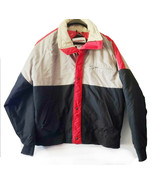 McGregor Red Black Khaki 100% Nylon Insulated Snow Jacket Men’s Size Large - £15.75 GBP