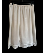 VTG Sliperfection White Silky Lace Trim Nylon Half Slip Large 30/32 Wais... - $435.53 MXN