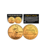 1943 TRIBUTE Steelie WWII Steel PENNY Coin Clad in Genuine 24K GOLD - Lo... - £7.40 GBP