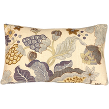 Harvest Floral Blue 12x20 Throw Pillow, Complete with Pillow Insert - £41.31 GBP