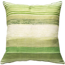 Sedona Stripes Green Throw Pillow 17x17, with Polyfill Insert - £31.93 GBP