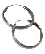 Vintage Sterling Silver Hoop Earrings 1.5” - $55.00