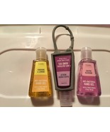 Bath &amp; Body Works Pocketbac anti bacterial hand gel lot with gray holder - £10.21 GBP