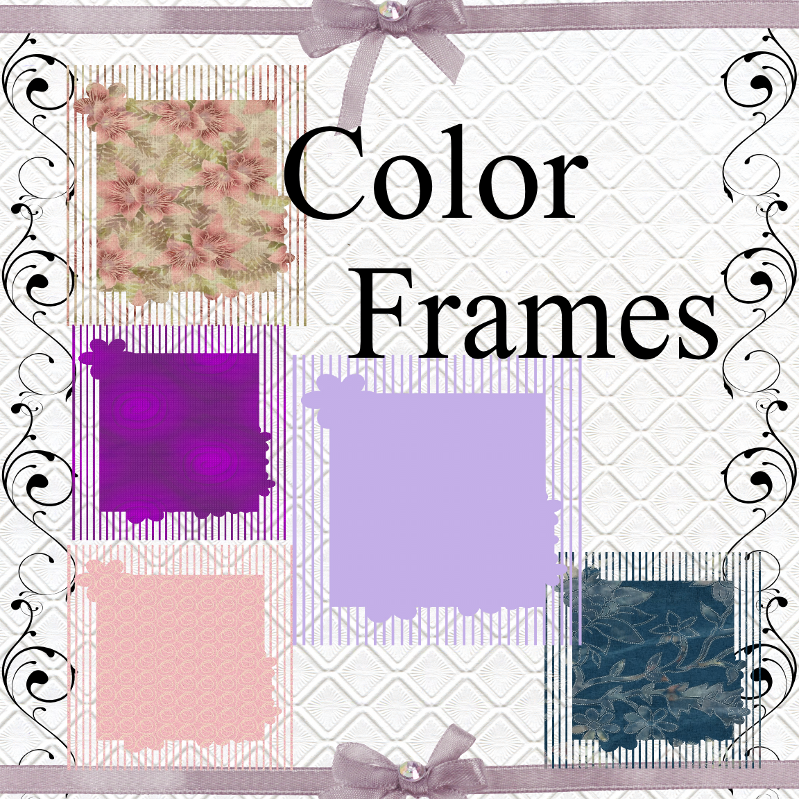 Color Frames A-Digital ClipArt-Art Clip-Gift Tag-Flowers--Notebook-Scrap... - $1.99