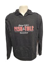 Lenny &amp; Joes Fish Tale Madison Westbrook New Haven Ct Adult Large Gray Hoodie - £23.30 GBP