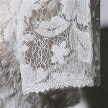 WHITE Lace Wedding Cover Ups Retro Style Custom Plus Size Bridal Shrugs Boleros image 7