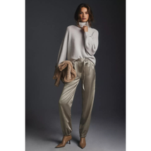 New Anthropologie Maeve Parachute Pants $148  SIZE 10 TALL  Grey - £52.89 GBP