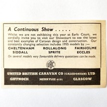 1954 United British Caravan Earls Court Expo Advertisement Automobilia E... - $19.99