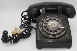 Vintage Western Electric Corded Desk Phone - Black - Good Condition - $86.94