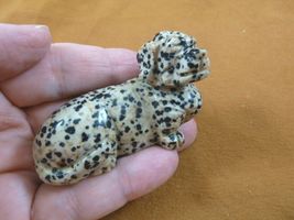 Y-DOG-DA-714 spotted DACHSHUND weiner dog hotdog FIGURINE carving I love... - $19.49