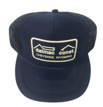 Vintage Dalmac Construction Advertising Snapback Mesh Trucker Hat Cap Wyoming - £12.05 GBP