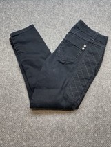 Te Amo Black Denim Jeans Zippered Straight Legs Junior Size 7 Hip Hop KG - $282.69 MXN