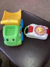 2014 Fisher Price Smart Stages Dump Truck  [tub 43] And Fisher Price Camera - $8.60