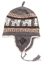 Alpakaandmore, Peruvian Handmade Rustical Alpaca Wool Knit Cap Chullo Ea... - £28.56 GBP