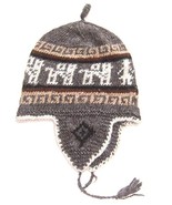 Alpakaandmore, Peruvian Handmade Rustical Alpaca Wool Knit Cap Chullo Ea... - $36.43