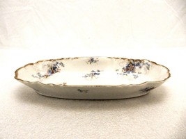 12&quot; Relish Tray, Haviland, C.H. Field, Limoges France, Forget-Me-Not Flowers - £19.18 GBP