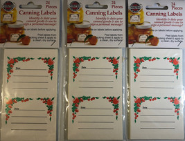 3ea 24pk Norpro #602 Wide Mouth Canning Food Mason Jar Labels/Identify Stickers - £11.77 GBP