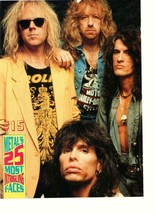 Aerosmith Steven Tyler  teen magazine pinup clipping Faces Rockline 1980&#39;s - $3.50