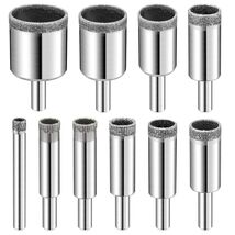 Set of 10 Diamond Hole Saw Drill Bits Circle Cutter Glass Ceramic Tile P... - $32.11