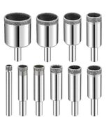 Set of 10 Diamond Hole Saw Drill Bits Circle Cutter Glass Ceramic Tile P... - $45.20 CAD