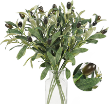 Artificial Olive Branches  5Pcs Olive Branch Stems Faux Olive Branches for Vases - £28.43 GBP