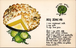 The Key Lime Pie Florida Recipe Postcard PC540 - £5.60 GBP