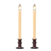 Adjustable LED Window Taper Candles Twinkle with Remote Timer Home Decor Bronze - £38.70 GBP