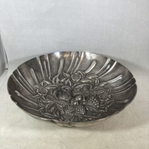 Kirk Stieff Silver Plate Footed Repoussé Fruit Berry Bowl 1723 c.1950-1970 9.25” - £45.62 GBP