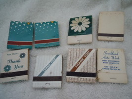 Eight Assorted Thank You Match Books  - $2.99