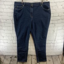 Woman Within Blue Jeans Womens Plus Sz 22W Tapered  - £12.25 GBP