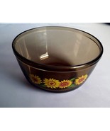 Anchor Hocking Sunflowers Amber Glass Mixing Bowl 2.5 Quart Ovenware Mic... - £19.11 GBP