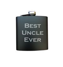 Gift for Uncle Engraved Steel Flask - Best Uncle Ever - Fathers Day, Fla... - £11.79 GBP