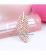 Rose Gold Rose™ Light As a Feather Pavé Pendant With Clear CZ Pendant Ne... - £16.12 GBP