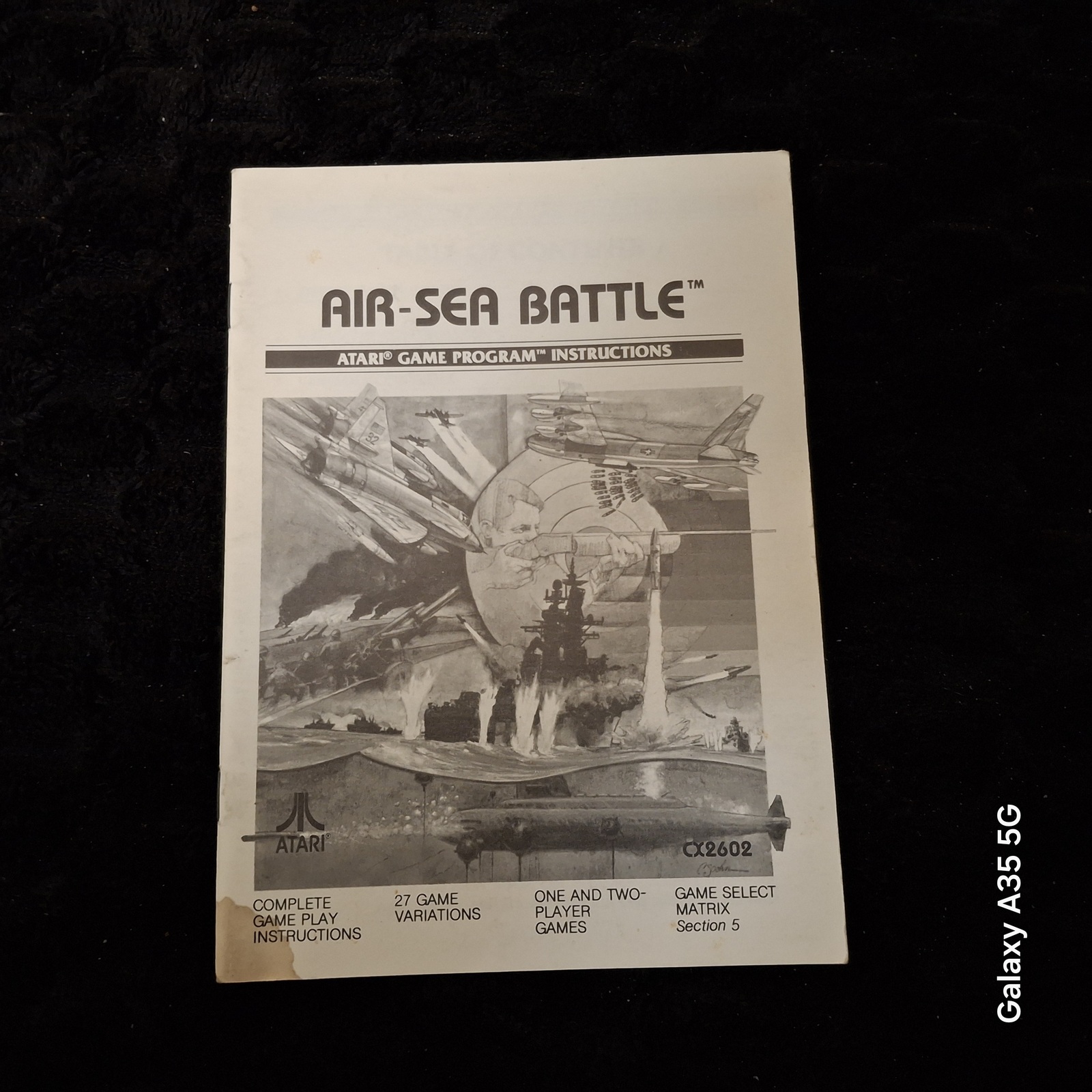 Atari 2600 Air Sea Battle game manual in great shape  - $5.00