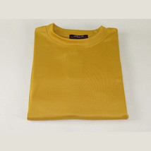 Mens Dressy T-Shirt  Log-In Uomo Soft Crew Neck Corded Short Sleeves 218 Gold image 7
