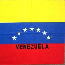 Venezuela Flag Bandana Cotton Scarves Scarf Head Hair Neck Arm Band Skull Wrap - £8.03 GBP