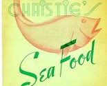 Christie&#39;s Nationally Known Seafood Menu Dallas &amp; San Antonio Texas 1940&#39;s - £58.29 GBP