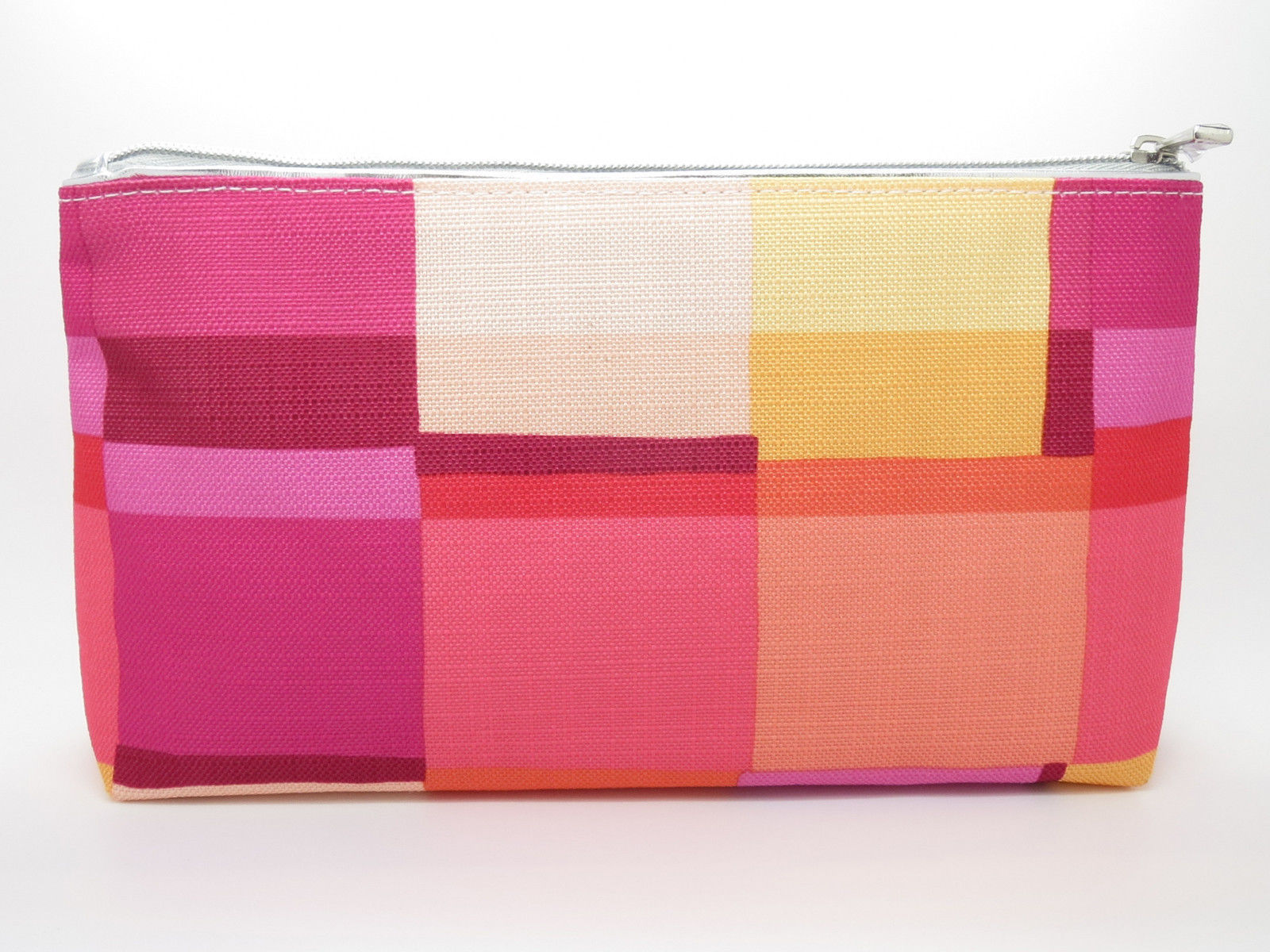Clinique Multi-Color Square Pattern Cosmetic Makeup Bag - $1.95