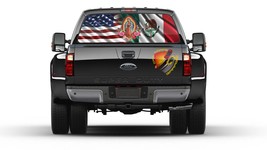 American and Mexican Flag Virgen de la Guadalupe Rear Window Perforated Graphic  - £39.44 GBP