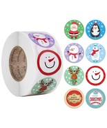 500pcs/roll Christmas Sticker 8 Designs Pattern Cartoon Sticker Roll for... - $11.99+