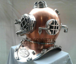 Antique Vintage Scuba Diving Divers Helmet Usa Navy Mark V Marine Decor Gift - £164.30 GBP