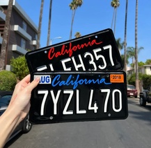 California black white Plate Vinyl Wrap Custom License plate DIY kit - $29.90