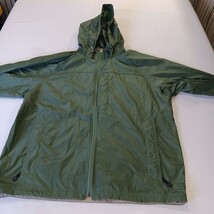 LL Bean 0AKC5 Men’s Green Hidden Hoodie Full Zip Nylon Jacket Size Medium image 11