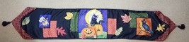 Halloween Table Runner Black Cat Raven Pumpkin 68&quot; x 13.5&quot; - £5.49 GBP