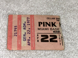 PINK FLOYD 1977 TICKET STUB MIAMI FLORIDA ROGER WATERS DAVID GILMOUR Eph... - $54.98