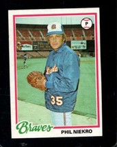 1978 Topps #10 Phil Niekro Nm Braves Hof *X101537 - £2.73 GBP