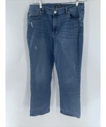 Lee Relaxed Fit Straight Leg Jeans Mid Rise Sz 12 Short Light distressed... - $15.88